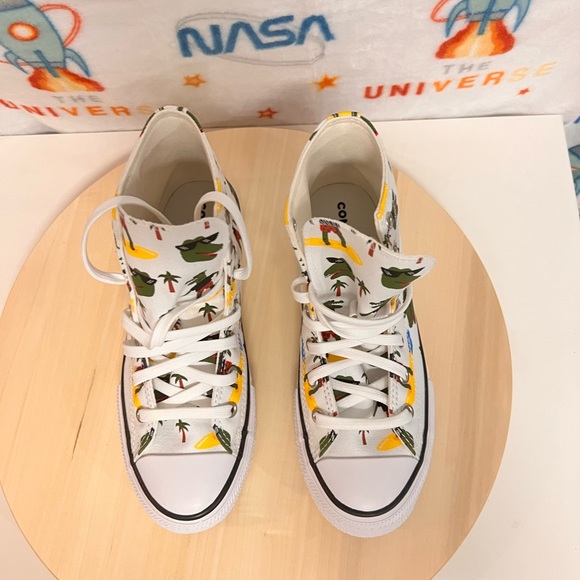 CONVERSE CTAS HI WHITE GATOR 🐊 WOMEN - Picture 11 of 13